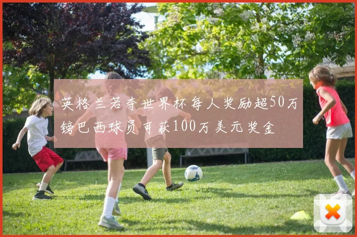英格兰若夺世界杯每人奖励超50万镑巴西球员可获100万美元奖金
